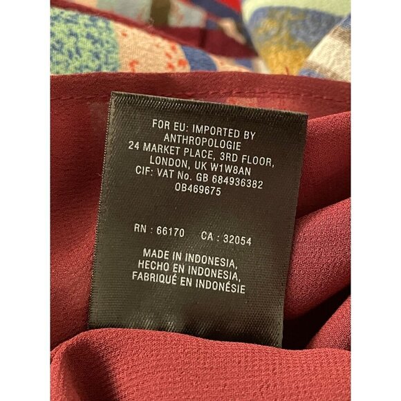 Anthropologie Maeve Boho Cap Sleeve Multicolor Striped Dress US 8 UK 12 EU 40 - Picture 8 of 8